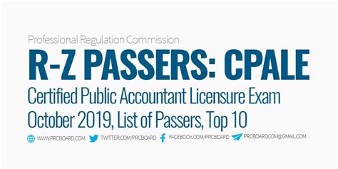 october 2019 cpale results|FULL RESULTS: October 2019 CPA board exam list of passers, .